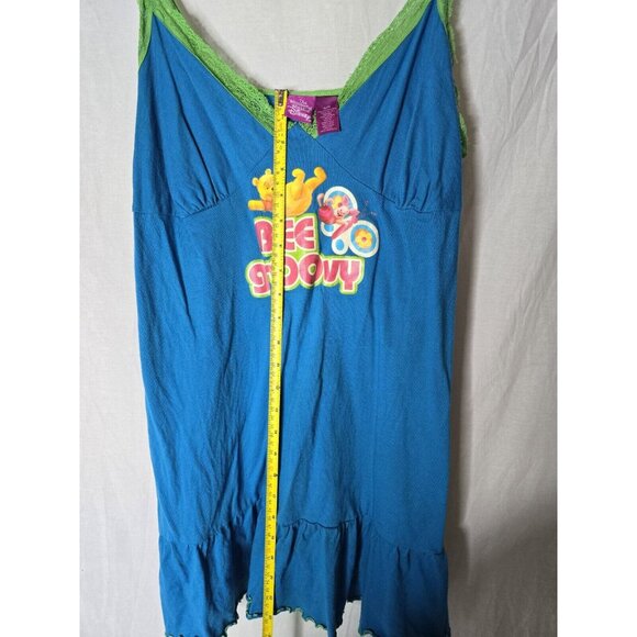Vintage Women's Blue Winnie The Pooh Flowy Long Top/ Night Dress - Size XL - Picture 3 of 13